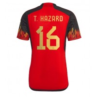Echipament fotbal Belgia Thorgan Hazard #16 Tricou Acasa Mondial 2022 maneca scurta